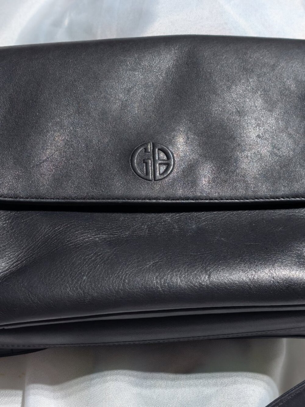 GIANI BERNINI BLACK LEATHER CROSSBODY